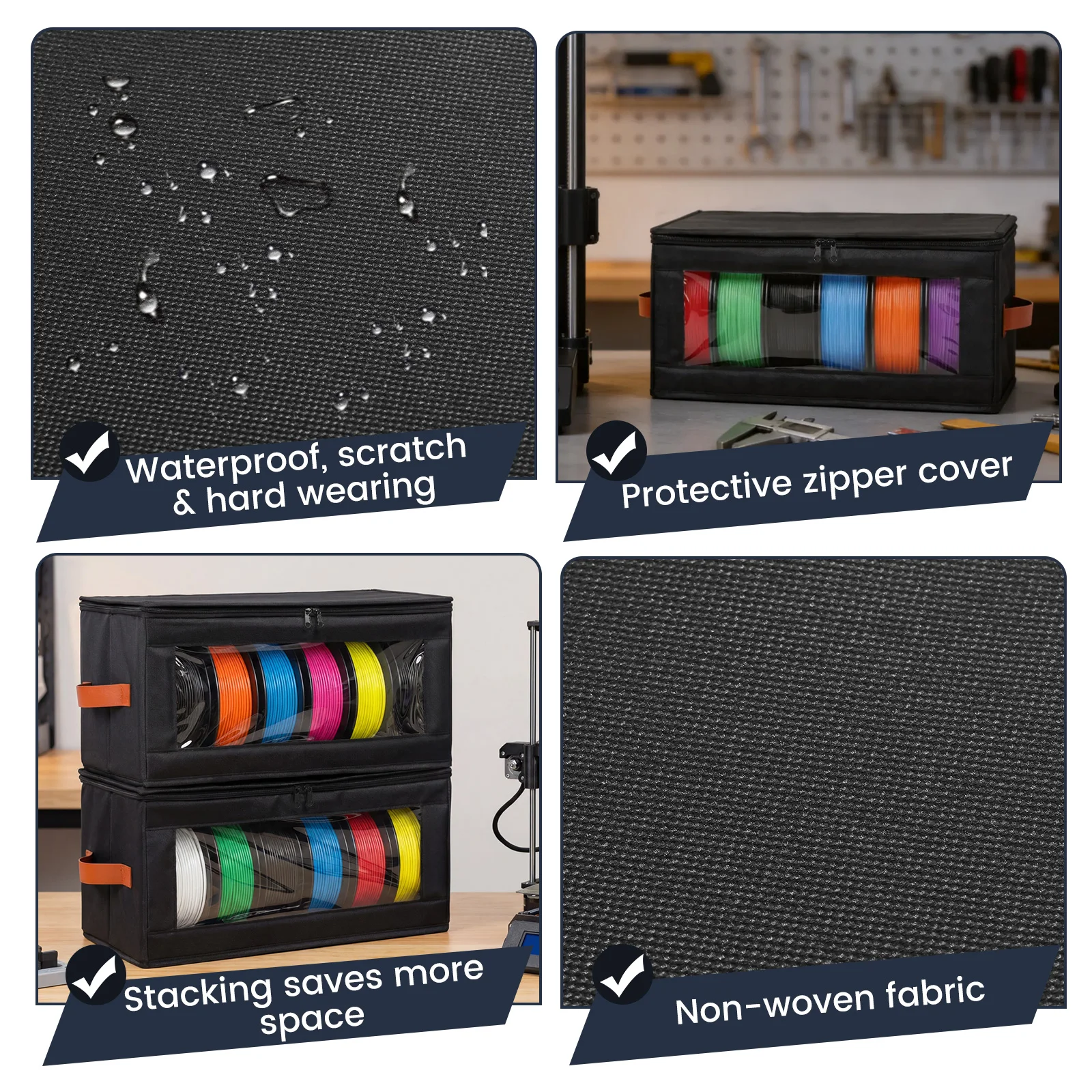 4Pcs Filament Storage Box Larg - Commercial Fabric Printing Machine review and price