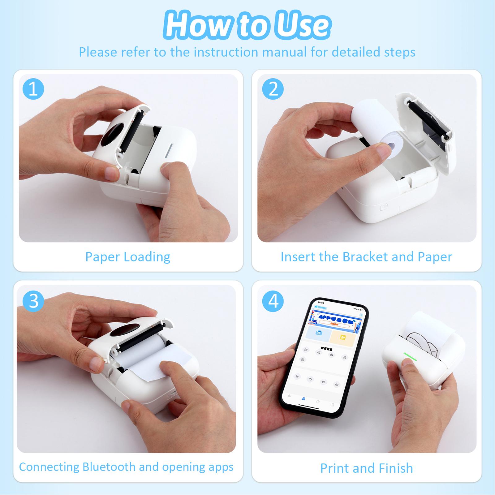 Portable Thermal Printer with  - Printer Paper review and price