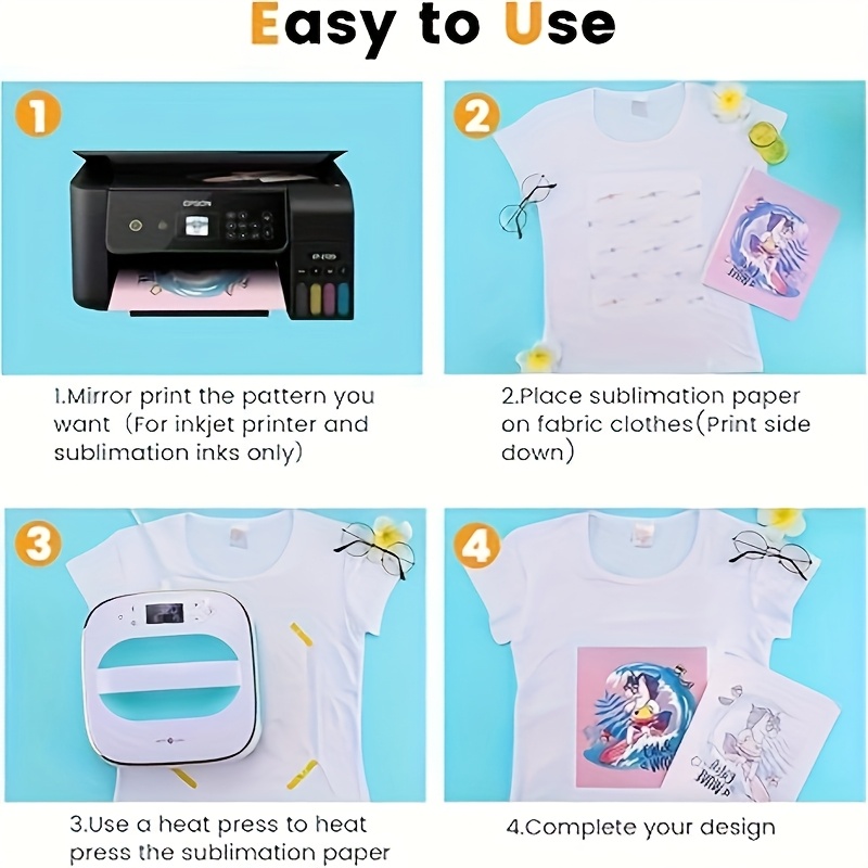 100 Sheets A4 Sublimation Pape - Commercial Fabric Printing Machine review and price