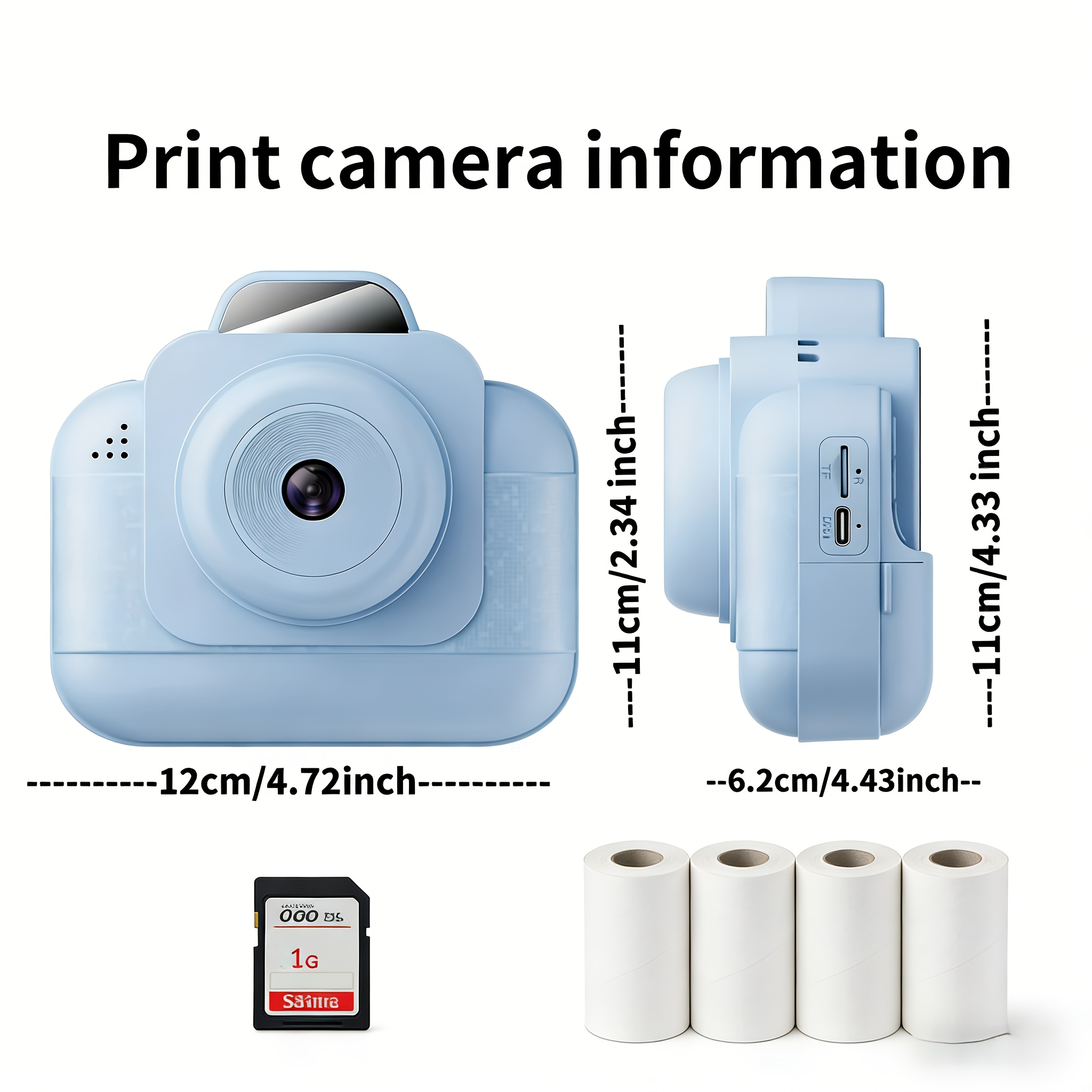 Portable photo printer (blue)  - Thermal Printer review and price